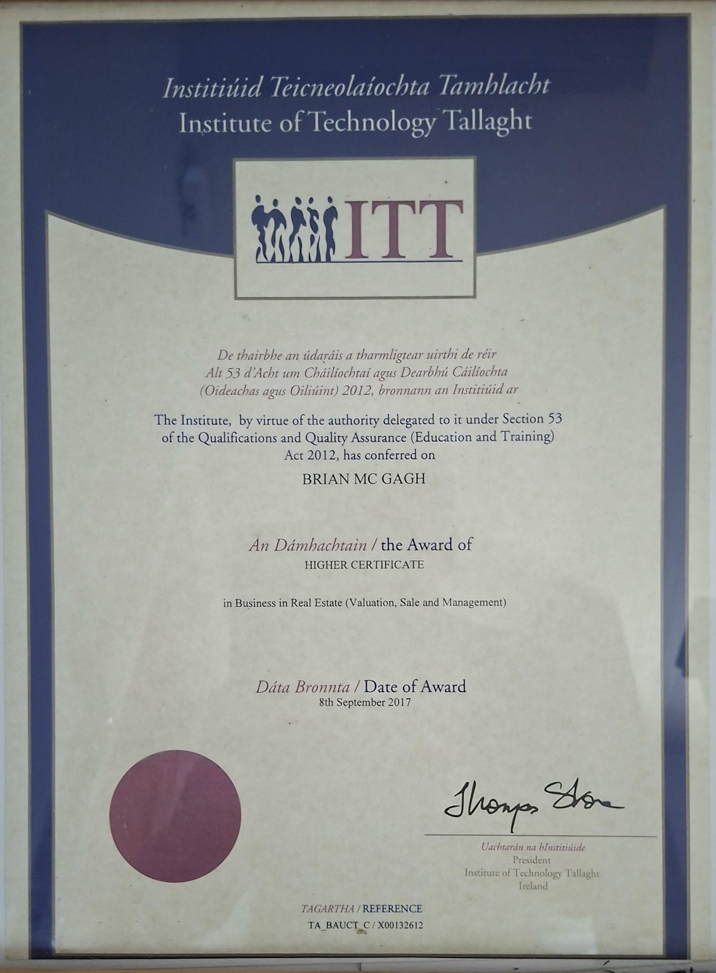 Higher Certificate