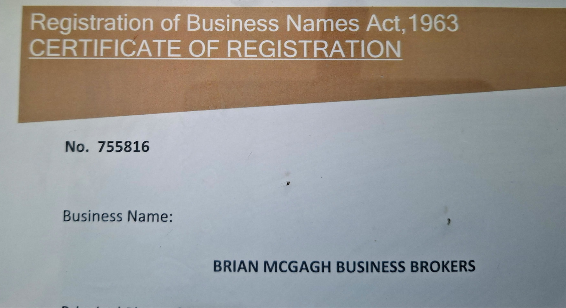 Certificate of Registration
